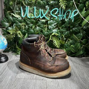 Red Wing Irish Setter 83606 Brown Leather Work Boots Safety Toe Mens 8.5